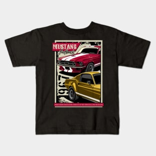 Retro 1967 Mustang Fastback Kids T-Shirt